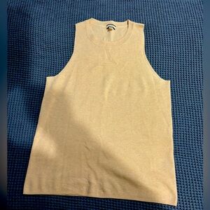 Jcrew tan colored cashmere sweater shell. Size xl